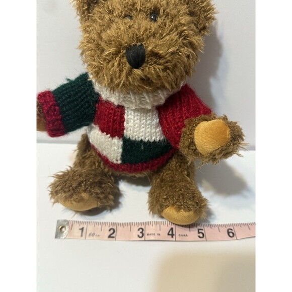 Vintage Hug Fun Brown Jointed Teddy Bear 8" Ralph Lauren Christmas Vibe 2000 - Picture 2 of 7